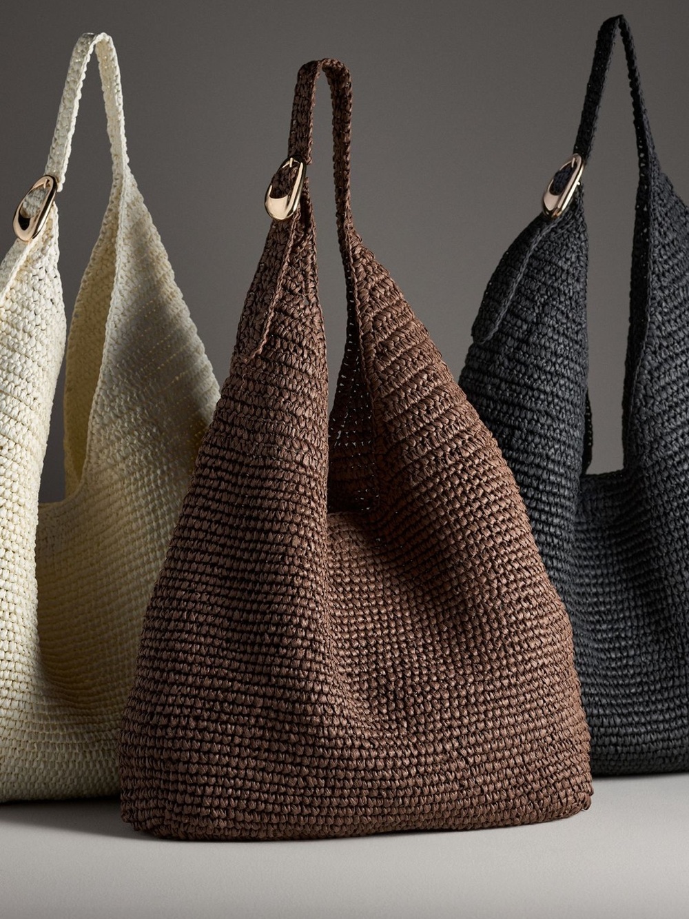 Anthropologie Chocolate Brown raffia Shoulder Bag